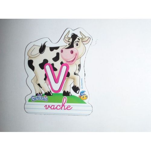 Magnet Lettre V Vache