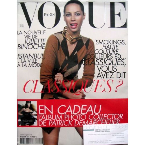 Vogue Paris N°891 De 2008 : Classiques / Binoche /  Couleurs 80 / Cadeau Lalbum Photo Demarchelier