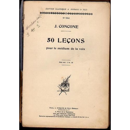 J. Concone - 50 Leçons Pour Le Médium De La Voix