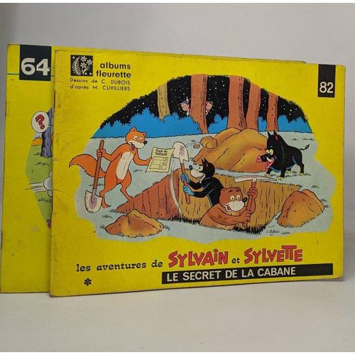 Lot De 2 Albums ""Les Aventures De Sylvain Et Sylvette"" : La Grande Idée Du Sanglier (64) / Le Secret De La Cabane (82)