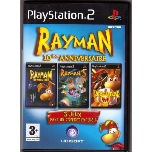 Rayman 10ème Anniversaire - Pack 3 Jeux: Rayman Revolution, Rayman 3 Hoodlum Havoc, Rayman M Ps2