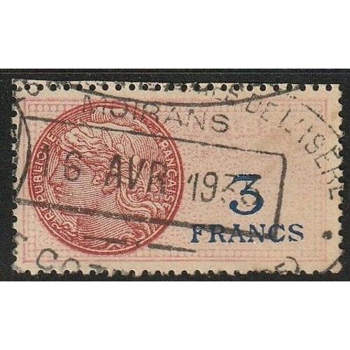 France Timbre Fiscal - Daussy (3f) Oblitéré 16 Avril 1935 Moirans Isère