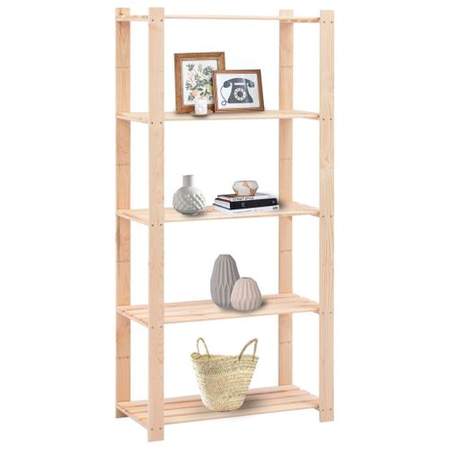Étagères de rangement à 5 niveaux 3 pcs 80x38x170 cm Pin 250 kg