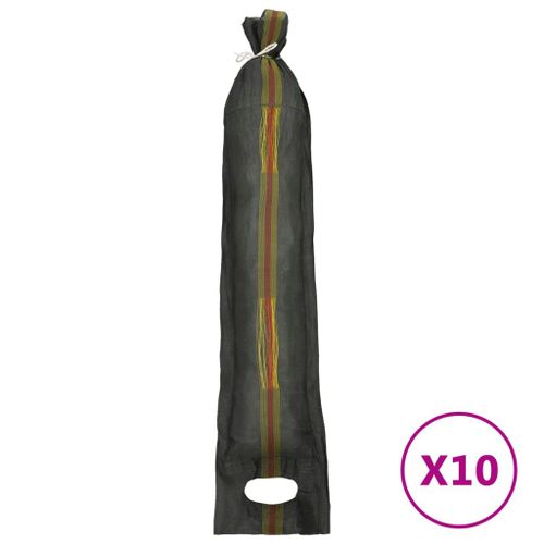 Sacs de sable 10 pcs vert foncé 103x25 cm PEHD