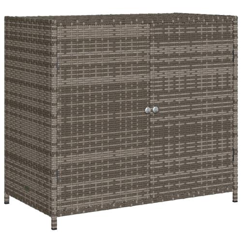 Vidaxl Armoire De Rangement De Jardin Gris 83x45x76 Cm Résine Tressée