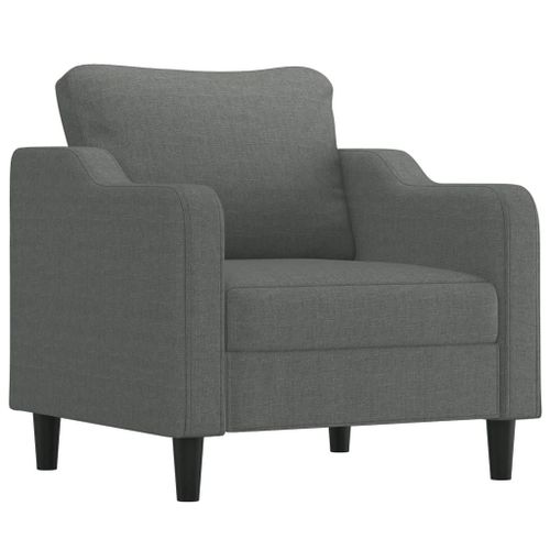 Vidaxl Fauteuil Gris Foncé 60 Cm Tissu