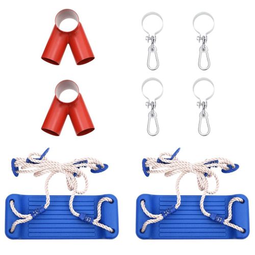 Sièges De Balançoire Avec Cordes 2 Pcs Bleu 38x16 Cm Pe