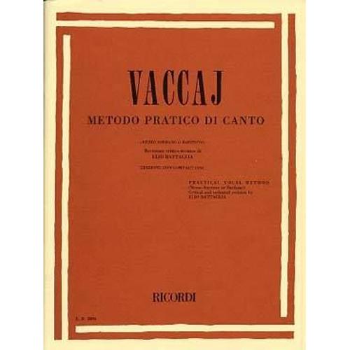 Vaccai : Metodo Pratico Di Canto (Mezzo-Soprano Ou Baryton) + 1 Cd - Ricordi