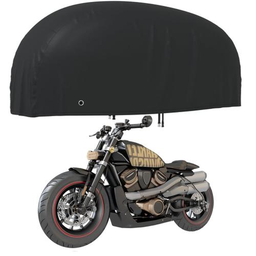 Housse de motocyclette noir 230x95x125 cm oxford 210D