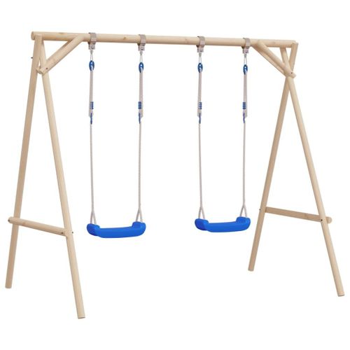 Sièges De Balançoire Avec Cordes 2 Pcs Bleu 38x16 Cm Pe