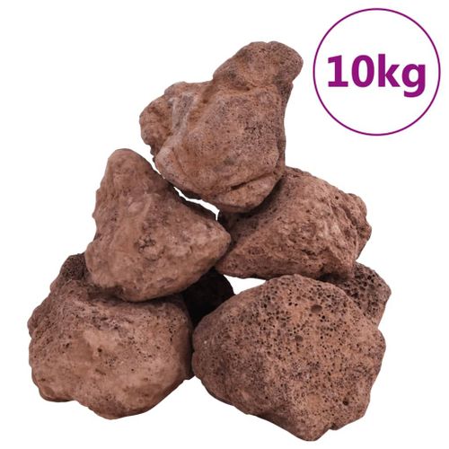 Vidaxl Roches Volcaniques 10 Kg Rouge 10-30 Cm