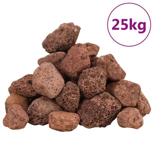 Vidaxl Roches Volcaniques 25 Kg Rouge 3-5 Cm