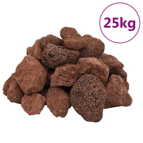 Vidaxl Roches Volcaniques 25 Kg Rouge 5-8 Cm