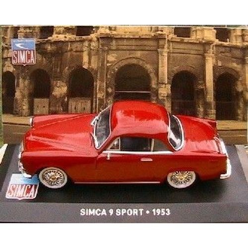 Simca 9 Sport 1953 Ixo Altaya 1/43 Red Rouge En Boite-Altaya