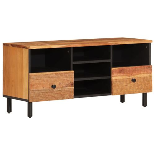 Vidaxl Meuble Tv 100x33x46 Cm Bois D'acacia Solide