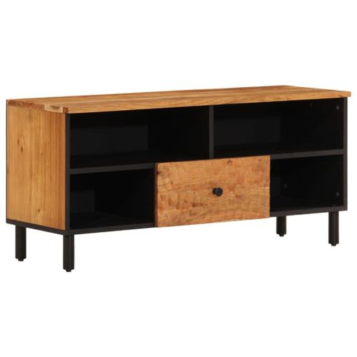 Vidaxl Meuble Tv 100x33x46 Cm Bois D'acacia Solide