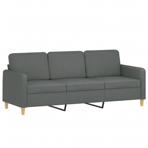 Vidaxl Canapé À 3 Places Gris Foncé 180 Cm Tissu