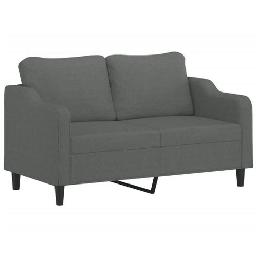 Vidaxl Canapé À 2 Places Gris Foncé 140 Cm Tissu