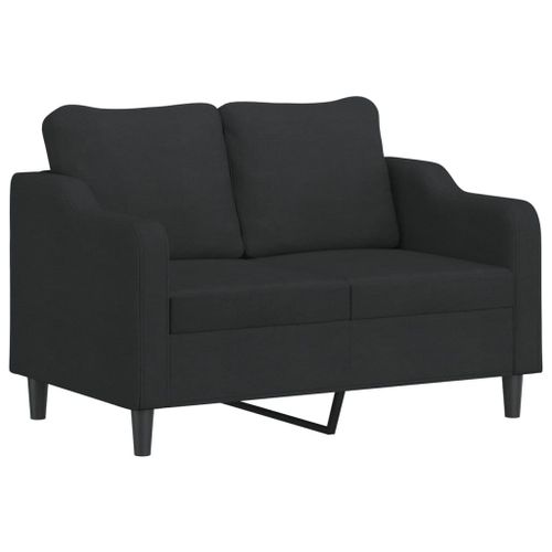 Vidaxl Canapé À 2 Places Noir 120 Cm Tissu