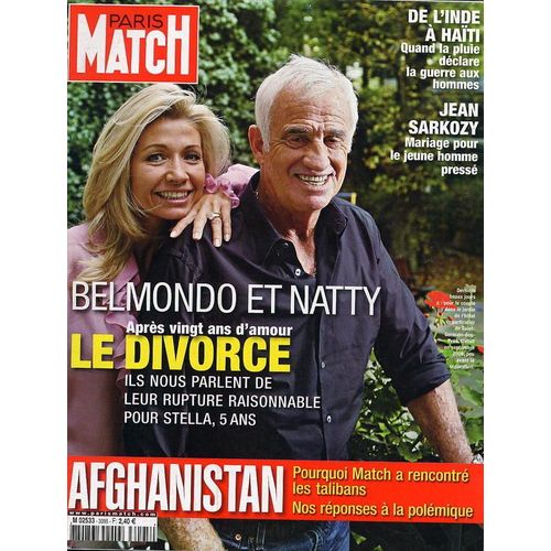 Paris Match Du 11 Septembre 2008  N° 3095 : Jean Paul Belmondo (Couverture +6p) Madonna (3p) Keziah Jones (1p) Nicolas Canteloup (2p)