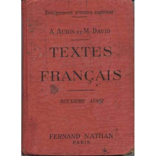 Textes Francais Enseignement Primaire Supérieur Deuxième Année