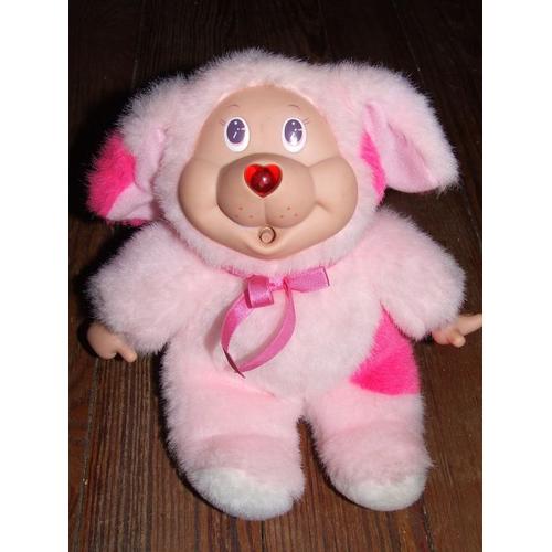 Poupee Chien Rose Giochi Presiozi Doudou Peluche Qui Parle 28 Cms