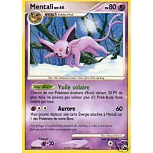 Carte Pokemon Mentali 80 Pv 18/100 Aube Majestueuse
