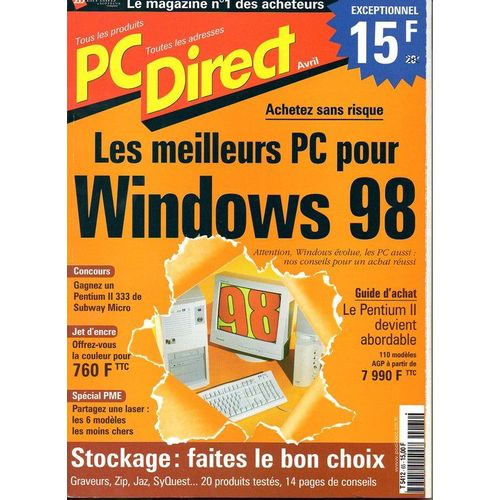 Pc Direct  N° 65 : Les Meilleurs Pc Pour Windows 98