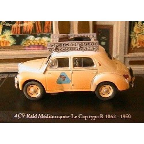 Renault 4cv R1062 Raid Mediterranee Le Cap 1950 Eligor 1/43-Eligor