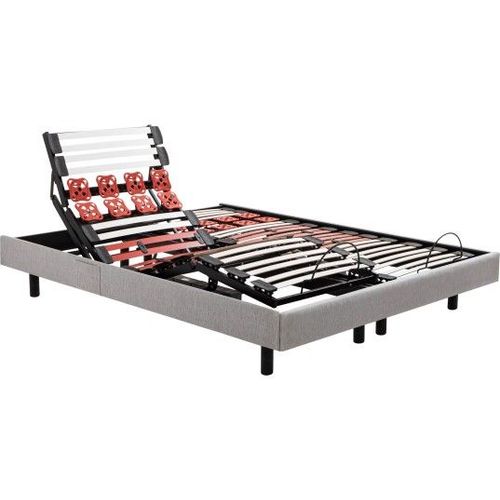 Sommier Electrique 2 X 80 X 200 Escapade Relax 1620d Gris Clair