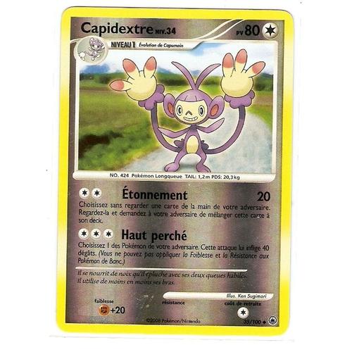 Carte Pokemon Capidextre 80 Pv 35/100 Aube Majestueuse