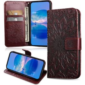 Coque Pour Huawei Honor 9 Lite/Enjoy 7s / P Smart 2018, Protection Etui En Pu Cuir Portefeuille, Antichoc Housse A Rabat Compatible Avec Huawei Honor 9 Lite/P Smart 2018, Marron