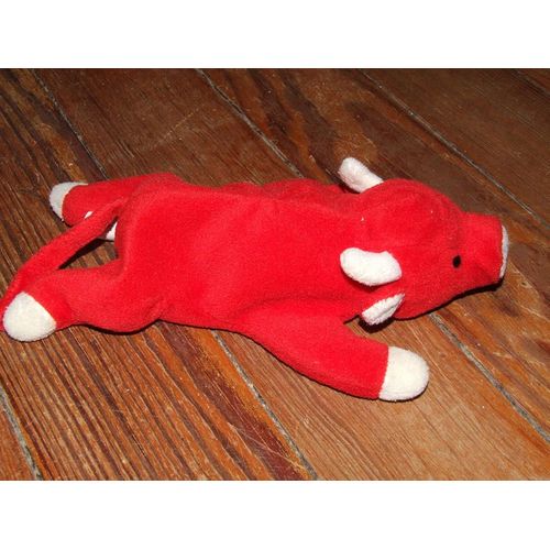 Vache Taureau Ty Beanie Babies Collection 1995 Doudou Rouge Peluche De 23 Cms