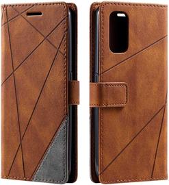 Coque Pour Realme 7 Pro, Portefeuille Etui En Pu Cuir Antichoc Tpu, Housse A Rabat Compatible Avec Oppo Realme 7 Pro, Marron