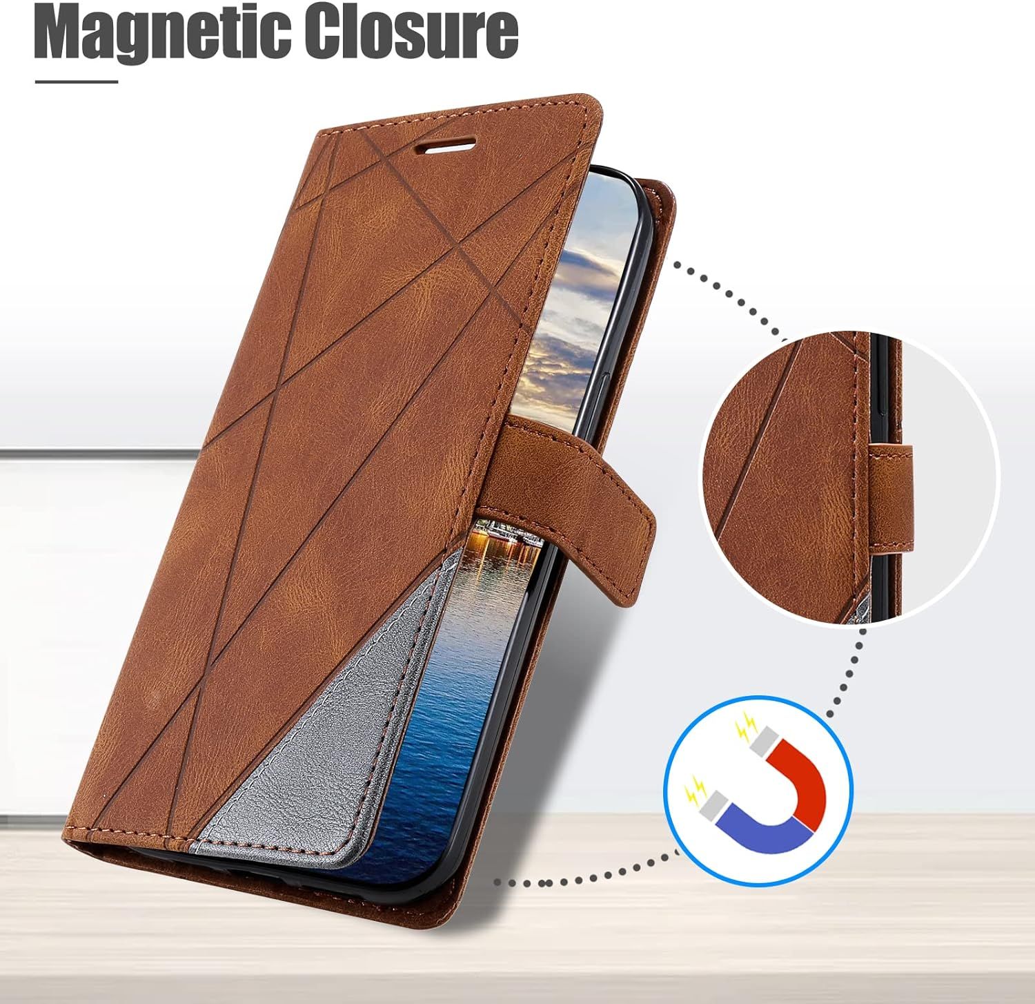 Coque Pour Realme 7 Pro, Portefeuille Etui En Pu Cuir Antich... - 4