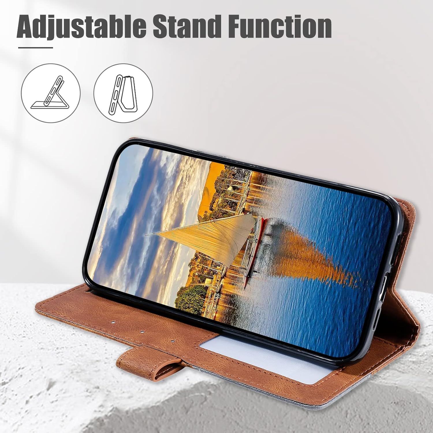 Coque Pour Realme 7 Pro, Portefeuille Etui En Pu Cuir Antich... - 5