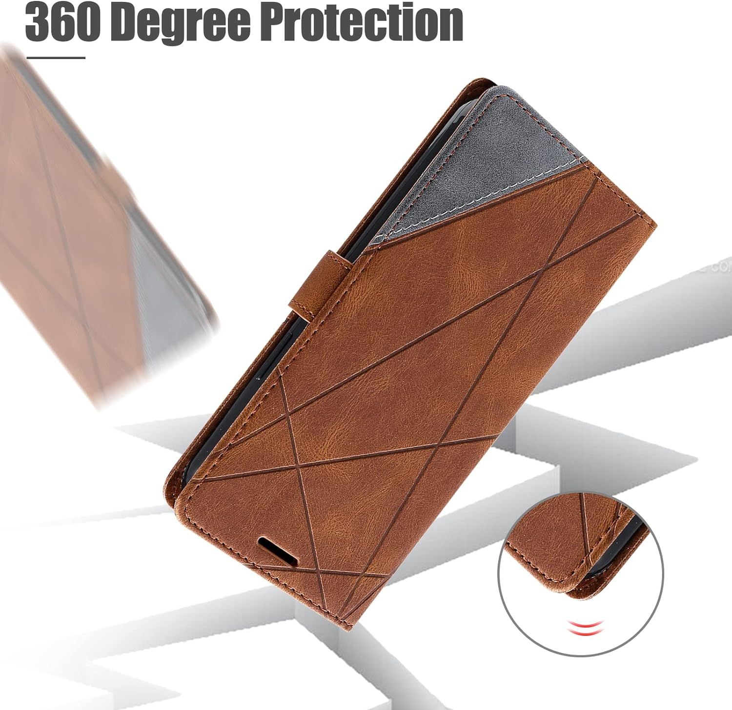 Coque Pour Realme 7 Pro, Portefeuille Etui En Pu Cuir Antich... - 6