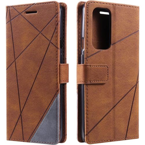 Coque Pour Oneplus 9 Pro, Portefeuille Etui En Pu Cuir Antichoc Tpu, Housse A Rabat Compatible Avec Oneplus 9 Pro, Marron
