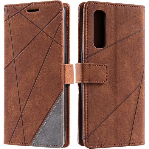 Coque Pour Oppo Find X2 Neo/Reno 3 Pro 5g, Portefeuille Etui En Pu Cuir Antichoc Tpu, Housse A Rabat Compatible Avec Oppo Find X2 Neo/Oppo Reno 3 Pro 5g, Marron