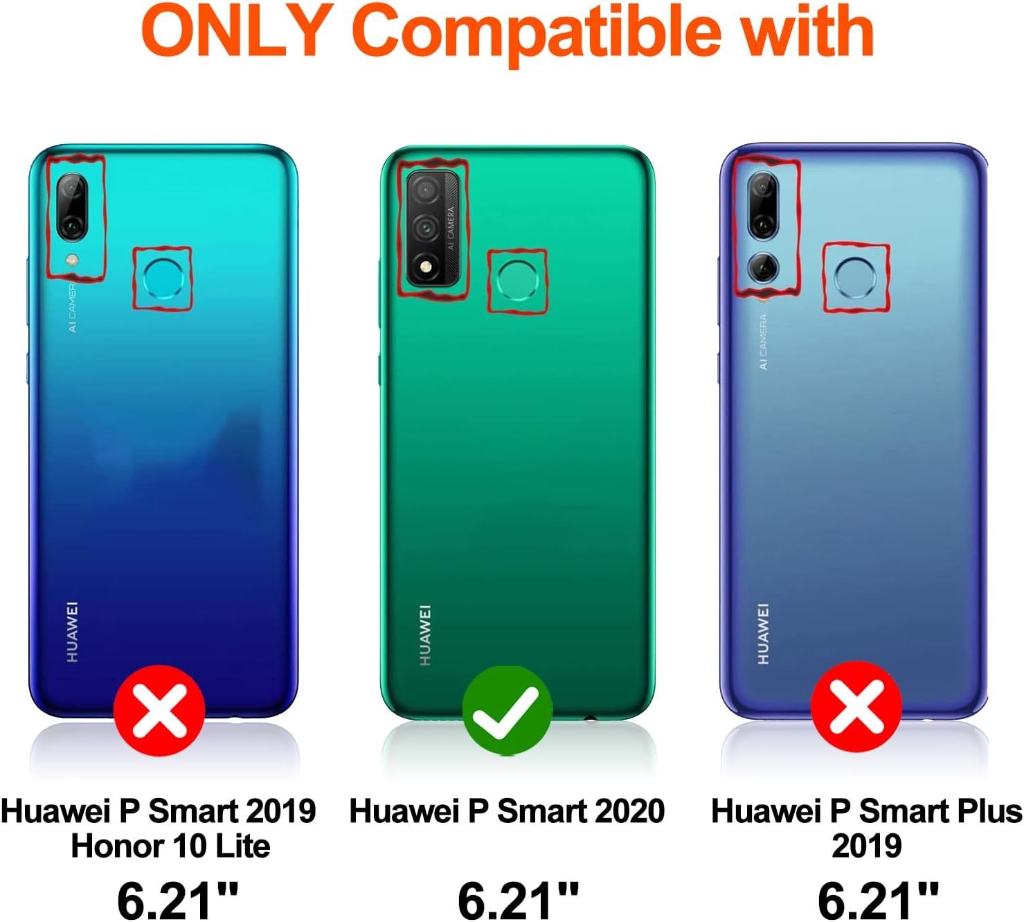 Coque Pour Huawei P Smart 2020, Portefeuille Etui En Pu Cuir... - 2
