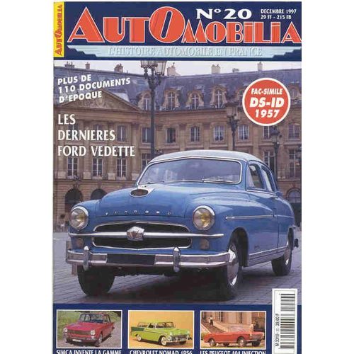 Automobilia N° 20 : Les Dernieres Ford Vedette