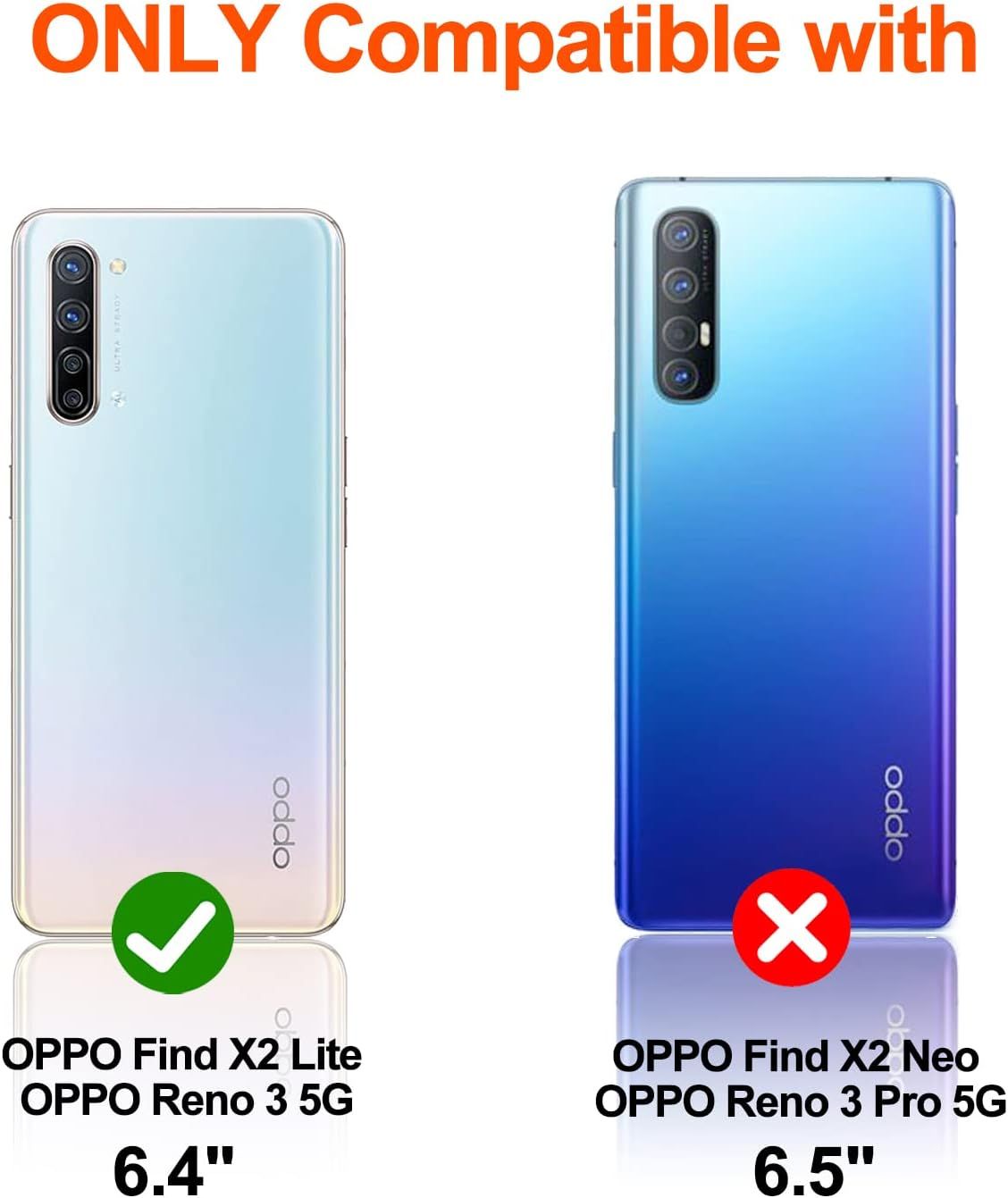 Coque Pour Oppo Find X2 Lite/Reno 3 5g, Portefeuille Etui En... - 2
