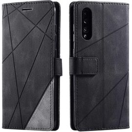 Coque Pour Galaxy A70 / Galaxy A70s, Portefeuille Etui En Pu Cuir Antichoc Tpu, Housse A Rabat Compatible Avec Samsung Galaxy A70 / Galaxy A70s, Noir