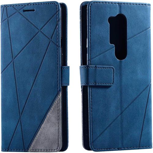 Coque Pour Oneplus 8 Pro, Portefeuille Etui En Pu Cuir Antichoc Tpu, Housse A Rabat Compatible Avec Oneplus 8 Pro, Bleu