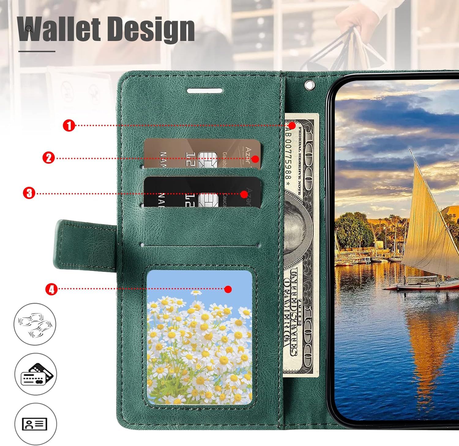Coque Pour Oppo Find X2 Neo/Reno 3 Pro 5g, Portefeuille Etui... - 3