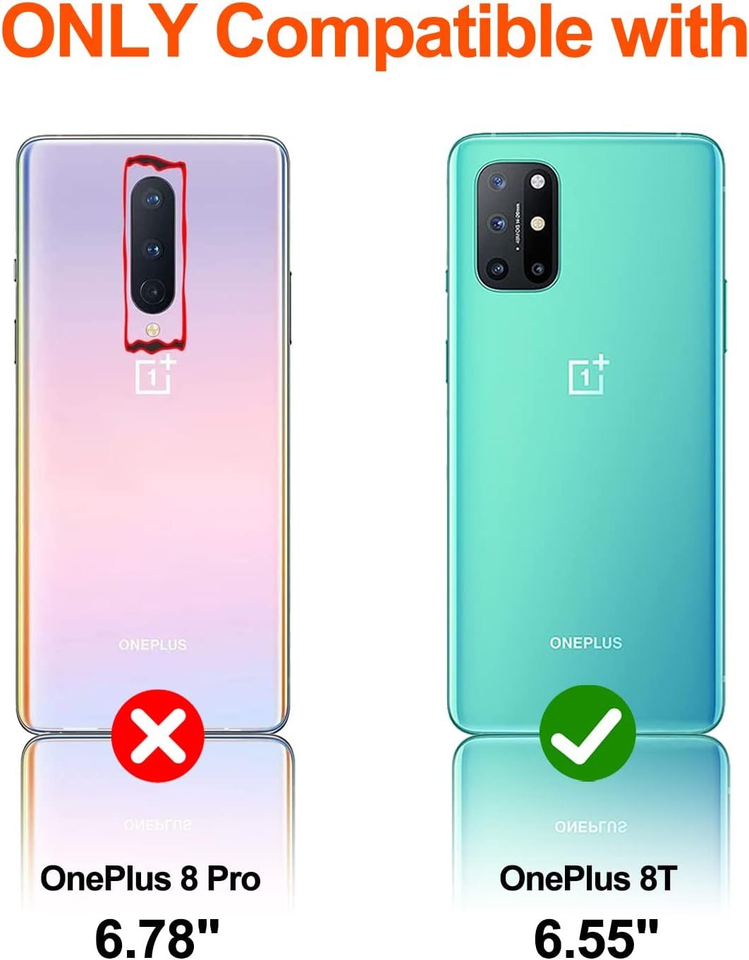 Coque Pour Oneplus 8t, Portefeuille Etui En Pu Cuir Antichoc... - 2