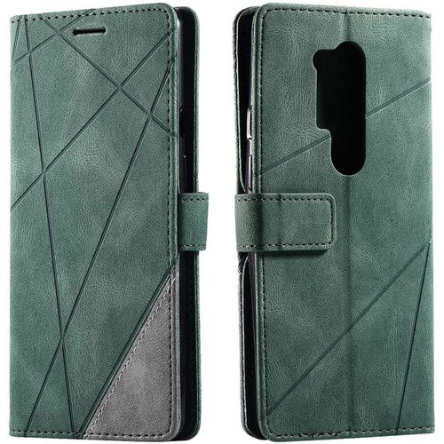Coque Pour Oneplus 8 Pro, Portefeuille Etui En Pu Cuir Antichoc Tpu, Housse A Rabat Compatible Avec Oneplus 8 Pro, Vert