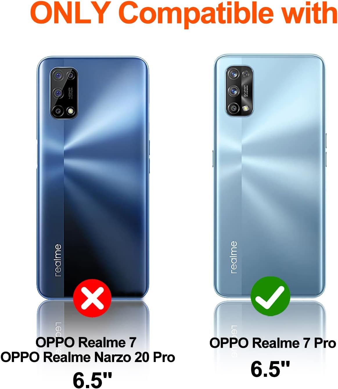Coque Pour Realme 7 Pro, Portefeuille Etui En Pu Cuir Antich... - 2