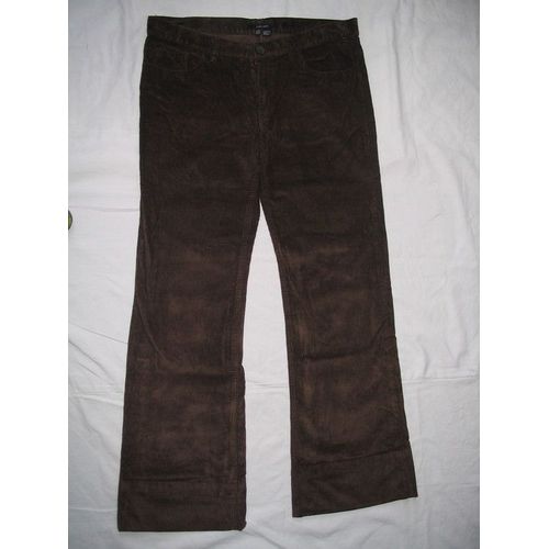 Pantalon Zara Basic , 4 Poches , Velours Marron