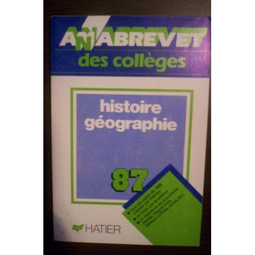 Anabrevet Des Colleges Histoire- Geographie 87